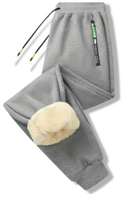 秋冬羊羔絨運動棉褲 透氣耐磨刷毛長褲 男士加絨加厚保暖彈力休閒長褲 大尺碼戶外登山工作防風防寒 修身直筒束腳雪地寬鬆褲子