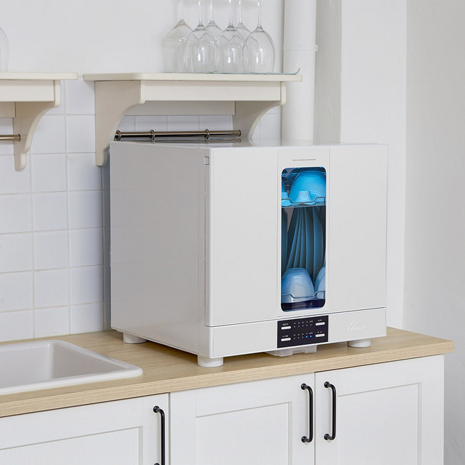 한일 식기살균건조기 열풍 그릇건조기 UV 대용량소독기 살균건조 5중안전 HUD-6200N 6인용, 화이트