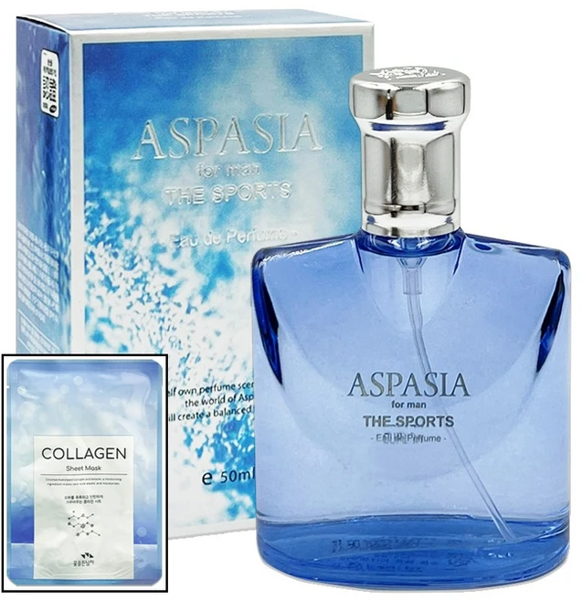 아스파시아 스포츠 오드퍼퓸 남자향수 (+꽃을든남자 마스크팩), 1개, 50ml - 쿠팡