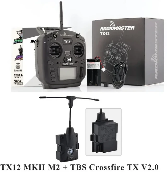 재고 RadioMaster TX12 MKII 16CH ELRS CC2500 홀 짐벌 라디오 송신기 지지대 OPENTX, 04 ELRS M2 with TBS