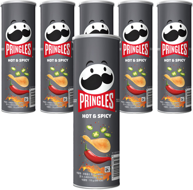 프링글스 핫&스파이시, 110g, 6개
