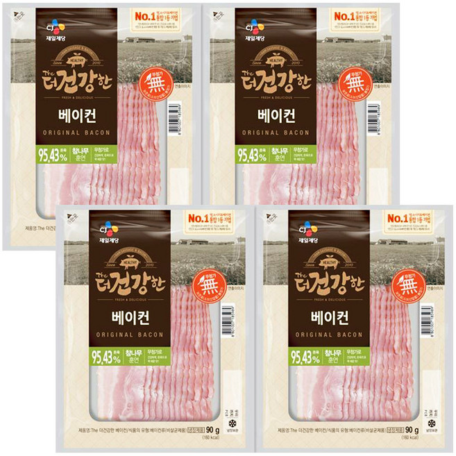 CJ The더건강한 베이컨, 2개, 180g