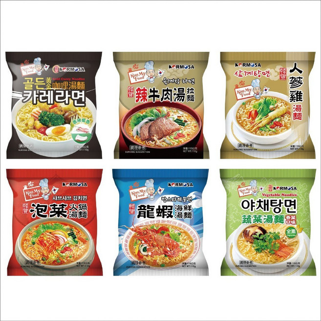 KORMOSA 韓國泡麵系列 龍蝦海鮮湯麵, 1個, 單小包,龍蝦海鮮湯麵