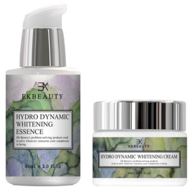 이케이뷰티 강력 미백 2종세트 (미백에센스+미백크림) 기미 검버섯 잡티 알부틴5% 화이트닝 남여 모든연령 기능성제품 무파라벤 천연화장품, 1세트
