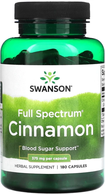 Swanson Full Spectrum 시나몬 375mg 캡슐 180정, SwansonFullSpectrum시나몬375mg캡슐1, 1개 - 쿠팡