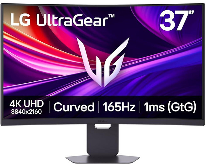 LG 37G800A-B 37인치 울트라기어 4K UHD (3840 x 2160) 곡선형 게이밍 모니터 165Hz 1ms FreeSync 프리미엄 프로 DisplayHDR
