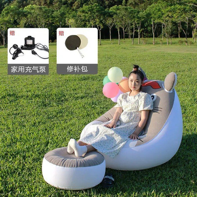 에어침대 공기침대 캠핑매트 에어매트 캠핑에어매트리스 손펌프세트 캠핑용에어매트리스 캠핑용에어매트 차박 휴대용 에어 텐트 쿠션 PVC 높이고 두꺼운 캠핑 유아용 가구, Tmall Single