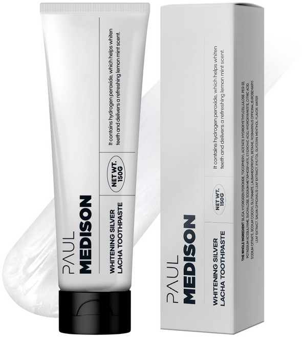 폴메디슨 미백 실버 라차치약, 100g, 1개