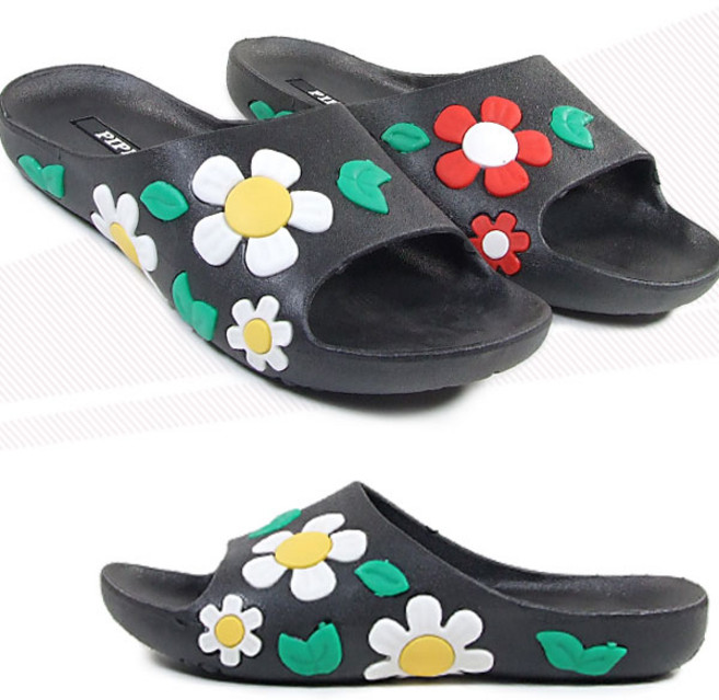 [슈엔몰] PK1805 / 발편한 여성 꽃슬리퍼 젤리슈즈 플랫샌들 레인 아쿠아신발