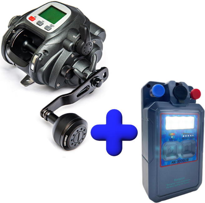 바낙스 대형전동릴 7000CP 고스트+방짜배터리 AN-10000B 전동릴 셋트, 7000CP(고스트)+방짜배터리 AN-10000B