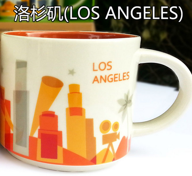 런던 머그컵 시티 파리 빈데어 14온즈 옐로우 뉴욕, 10 로스앤젤레스 LOSANGELES 는 물러, 1개