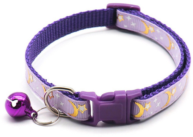 강아지 고양이 방울 목걸이, 퍼플, 1개