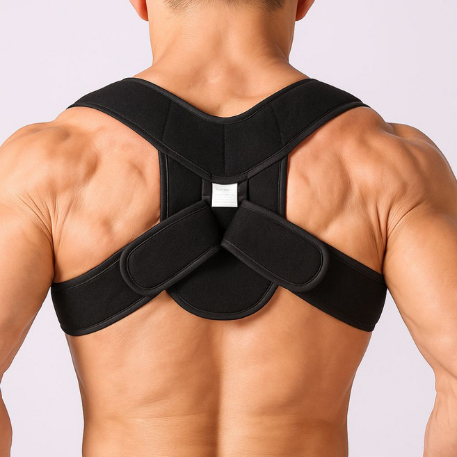 남여공용 어깨교정 밴드 라운드숄더 굽은등교정기 바른자세, 1개