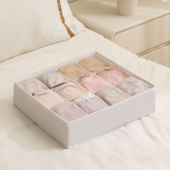 도르리 다용도 수납함 정리함 양말 속옷 수납박스 보관함, 12칸, 1개