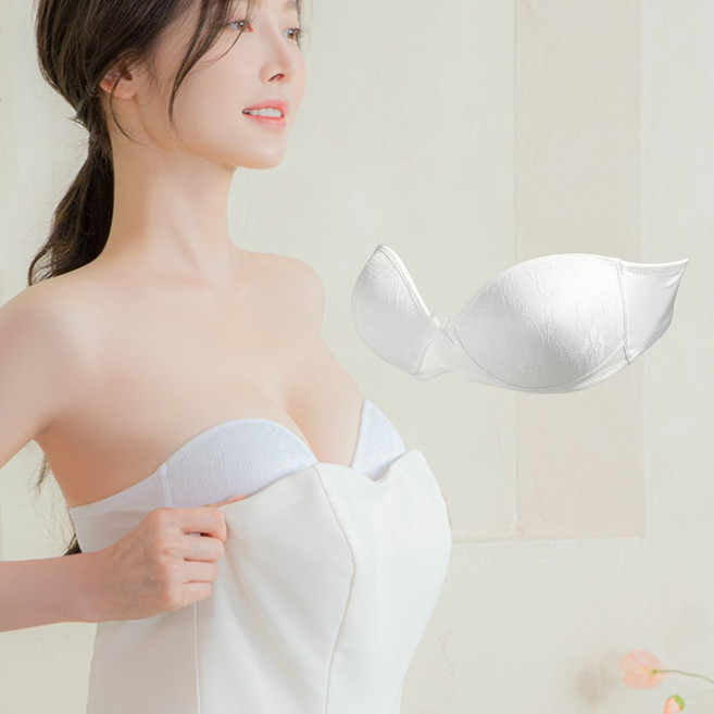 청담동 화이트 웨딩브라 LU01 드레스 보정속옷