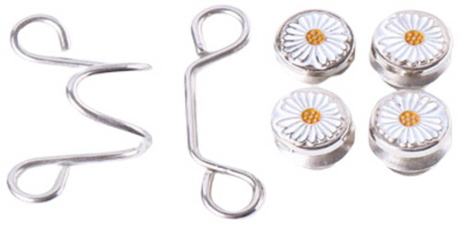 메탈 바지 줄임 핀 허리사이즈 조절, 1개, 꽃무늬