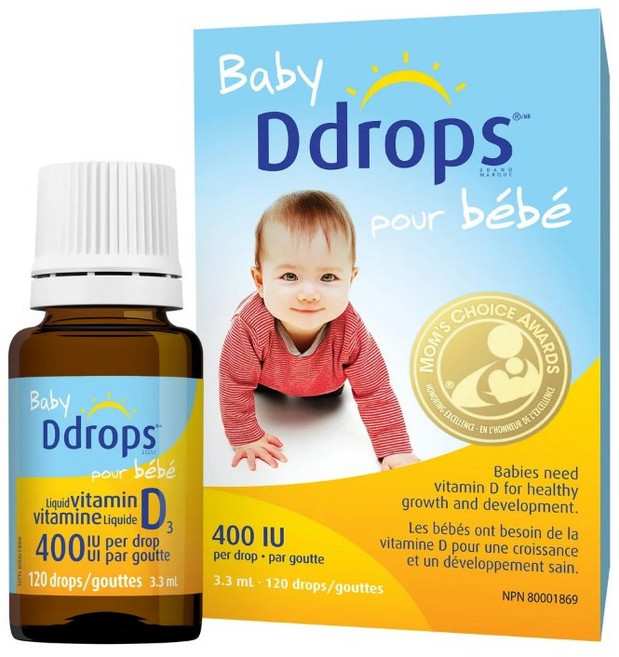 캐나다직구 디드롭스 베이비 비타민 D3 400 IU, 4개
