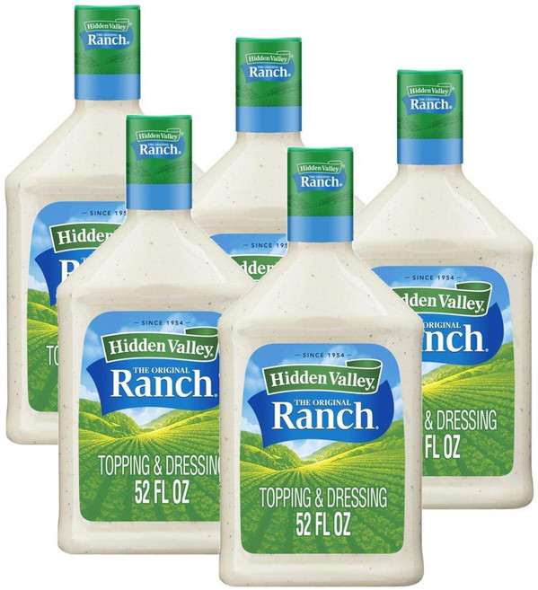 히든벨리 오리지널 랜치 샐러드 드레싱 앤 토핑 Hidden Valley Original Ranch, 1.54L, 5개