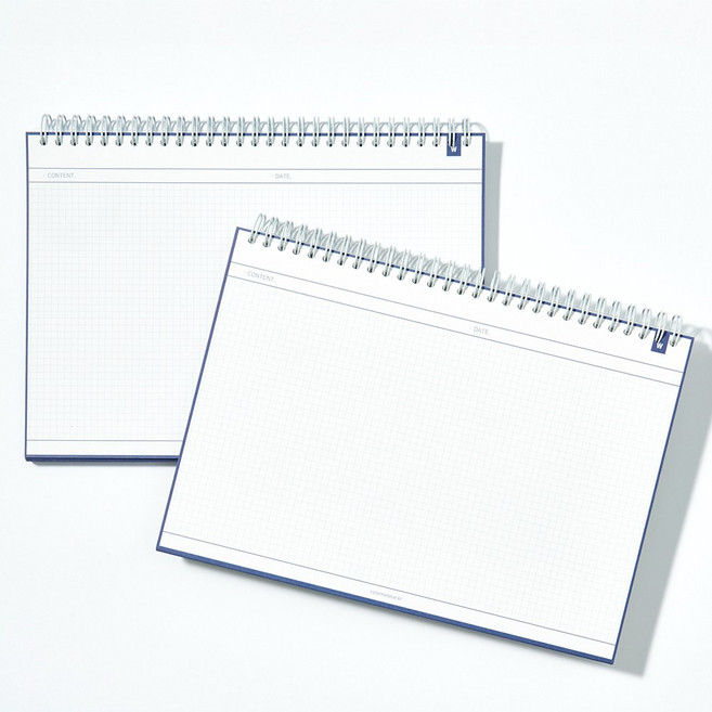 컬러미블루 링 시그니처 노트 (모눈 줄 2분할 보카 복습 오르리 코넬 풀이), 가로 모눈(W), 2권