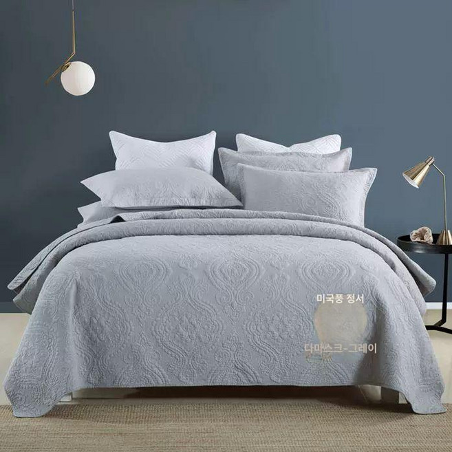 양면 베드 순면 이브리다, 마스터드 그레이