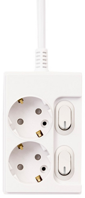 KD-TAP 국산 개별형 스위치 멀티탭 2구 고용량 콘센트 16A 안전 접지, 1개, 1.5m