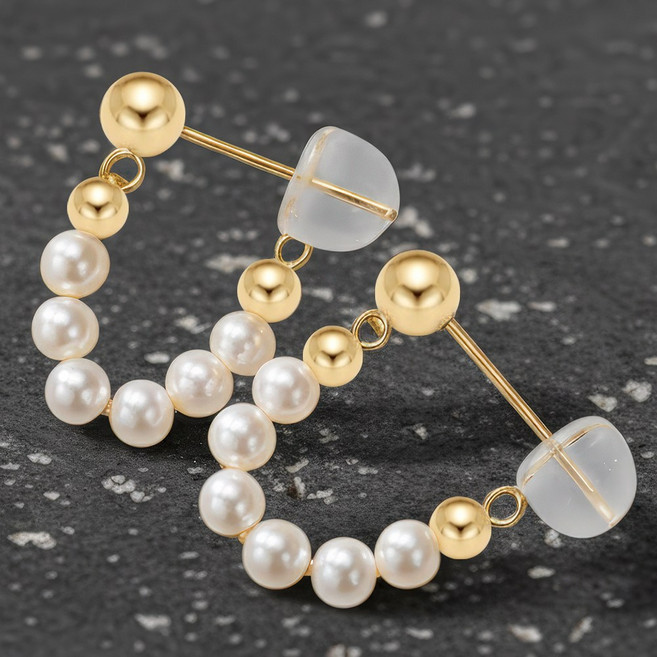 에바주얼리 루시 여성 14k 진주 드롭 귀걸이