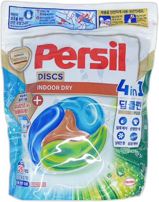 퍼실 디스크 실내건조 캡슐 세탁세제, 26개입, 1