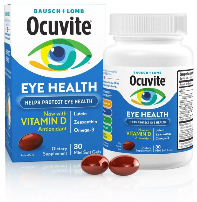 오큐바이트 아이 헬스 Ocuvite Eye Health 루테인 지아잔틴 오메가3 30정, 1개