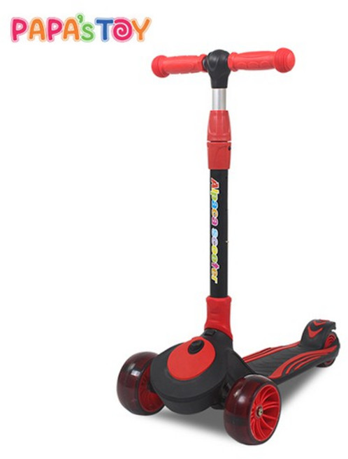 알파카 크레용 접이식 킥보드 어린이 스쿠터 시크레드, 1개