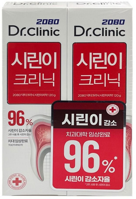 잇몸에좋은치약 닥터크리닉 허브향 120g 3p 치약 시린이