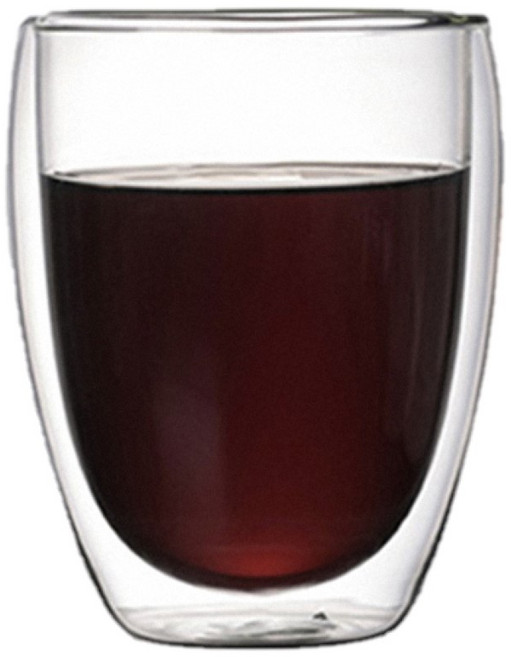 雙層玻璃杯 高硼矽耐熱咖啡杯, 350ml玻璃杯【無把】, 1個