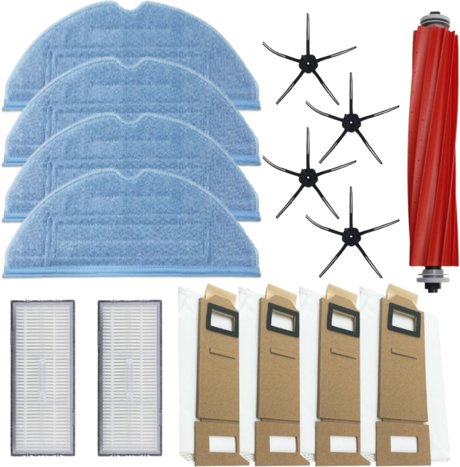 비브랜드 로보락 S7 플러스 로봇청소기 물걸레 먼지봉투 필터 사이드 호환 풀세트 부품, 1세트, 소모품