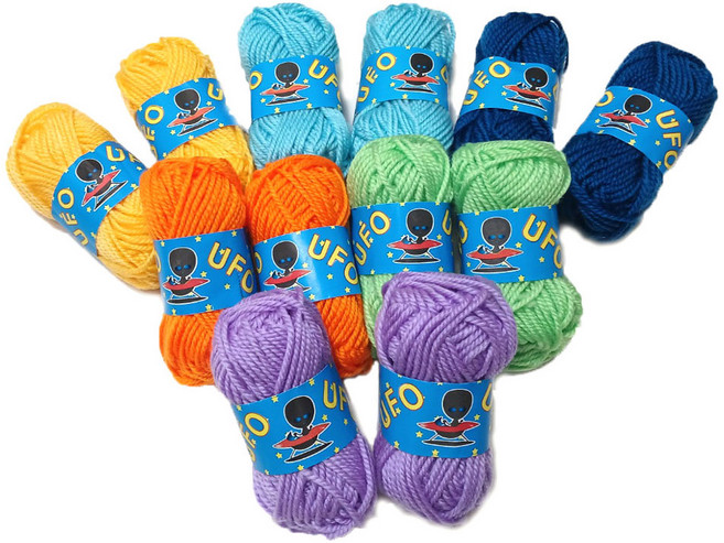 혼합 뜨게실 수세미실 아크릴실 털실 인형실, A타입_12개, 1개