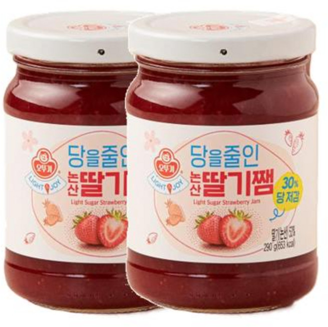 LIGHT&JOY 당을줄인 논산딸기쨈 290g 2개, 10세트