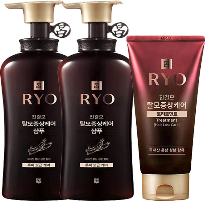 [후후맘] 려 진결모 샴푸490mlx2개+트리트먼트 300mlx1개, 1.28kg, 1개