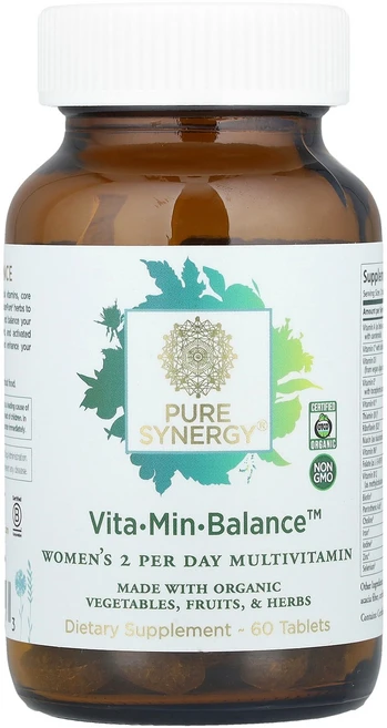 Pure Synergy Vita-Min-Balance™ Women's 2 Per Day Multivitamin 60 Tablets, Pure Synergy, Vita-Min-Balance, 1개 - 쿠팡