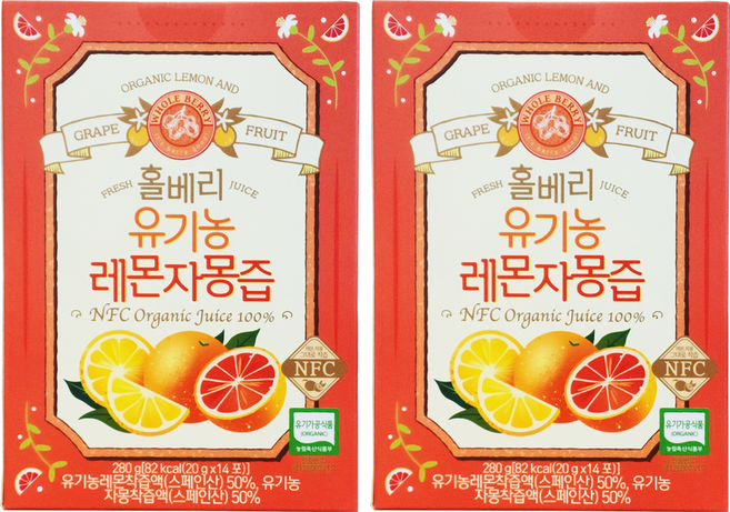 홀베리 레자몽즙, 560g, 1세트