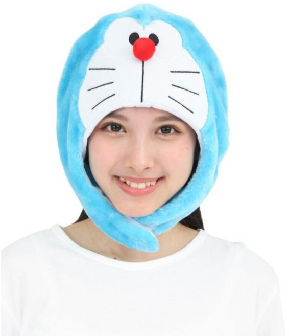 도라에몽 코스튬 모자 할로윈 의상 성인용 인형 모자