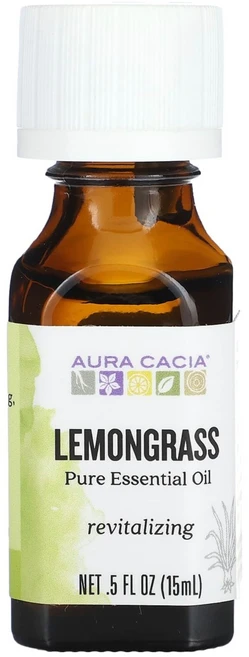 Aura Cacia 순수 에센셜 오일 레몬그라스 15ml(0.5fl oz) Cacia (아우라 카시아) - 쿠팡