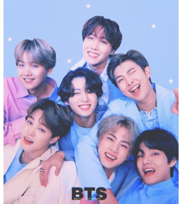 DIY 보석십자수 연예인 BTS 방탄소년단 전체수 MH22-0618350, 60*80cm, 원형비즈, 1개