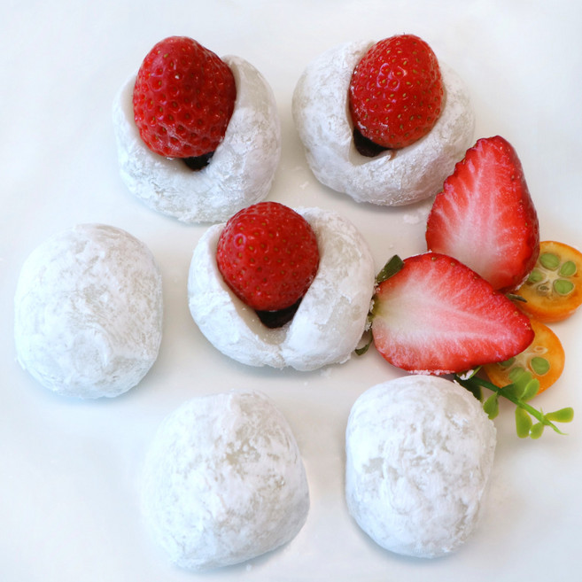 과일모찌 만드는 전용 찹쌀떡 수제딸기모찌, 30개, 40g