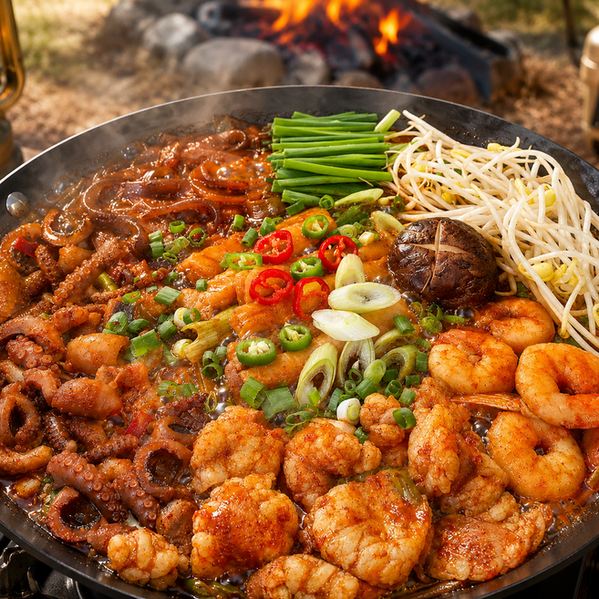 밥앤고 한우 곱창 낙곱새 전골 밀키트 전골 850g 2인분 캠핑 요리 추천 술안주 짜글이, 1개