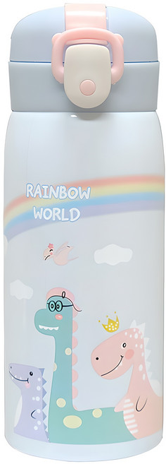 리틀 디노 원터치 보온보냉 텀블러, 블루, 350ml, 1개