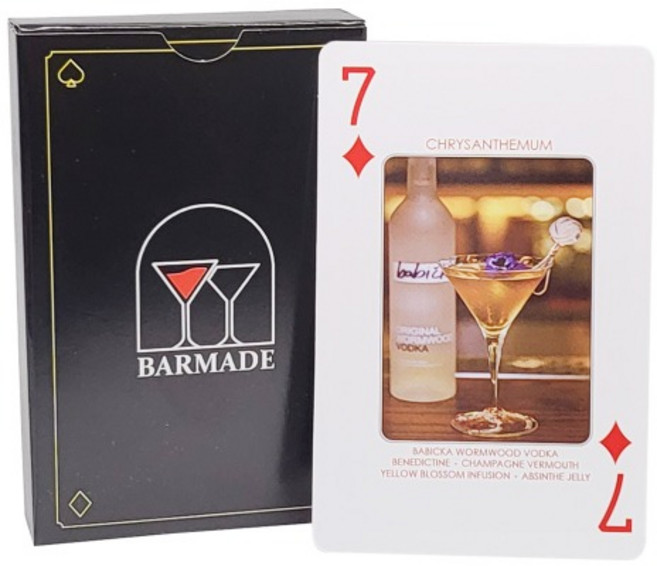 바메이드 칵테일 바이시클 카드 플레잉카드 레시피 트럼프 자체제작 칵테일용품 악세서리, 1개