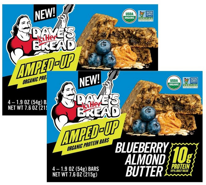 Dave's Killer Bread Amped-Up 블루베리 아몬드 버터 단백질바 4개입 215g 2개