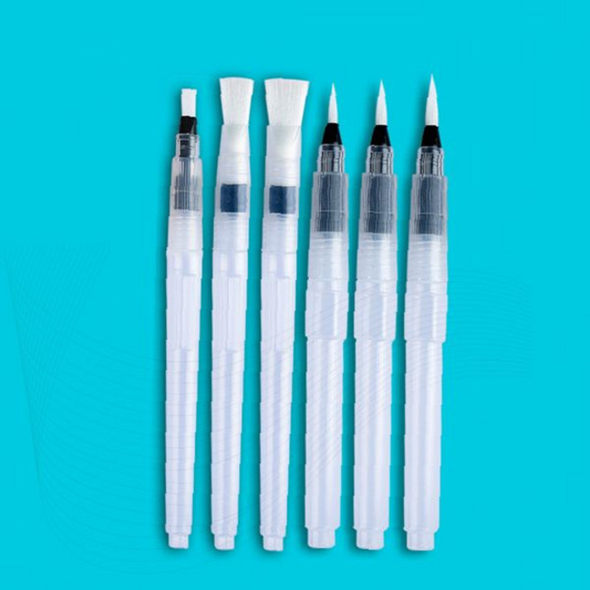 워터브러쉬 물붓 6종세트 ABC0442 수채화 색칠놀이 컬러브러시 아동미술 붓펜, 1개, 6종세트배송