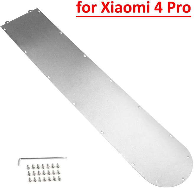 Xiaomi M365 1S Pro Pro2 4 Pro 전기 스쿠터 충돌 방지 미끄럼 방지 바닥 보드 부품 용 스테인레스 스틸 배터리 바닥 커버, 02 4 Pro Sliver, 1개