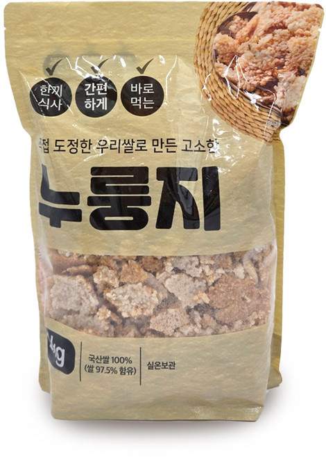 직접 도정한 우리쌀로 만든 고소한 누룽지, 1개, 1kg