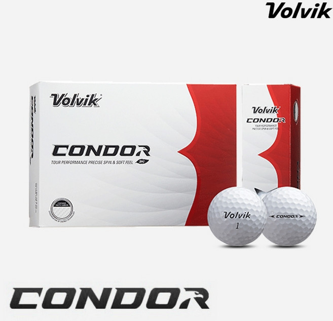 볼빅 콘도르 우레탄 화이트카본 골프공 3피스, 화이트, 12개입, 1개