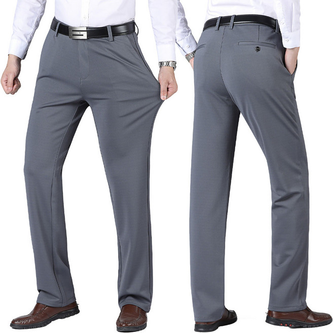 남성 여름 비즈니스 양복바지 폴리 혼방 편안하고 신축성 있어 직장 등 공식석상에 적합
